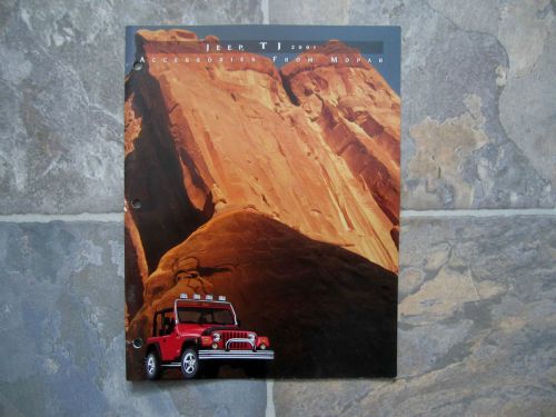 2001 jeep tj wrangler accessories - original sales brochure book catelog