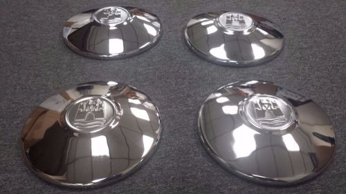 【4pcs】stainless vw hub caps(late,flat)  w/ &#034;wolfsburg&#034; logo  bug&amp;bus 251601151a