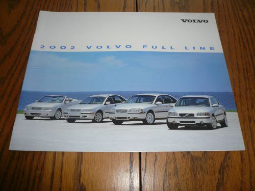 2002 volvo s80 s60 s40 cross country v70 v40 c70  full line sales brochure