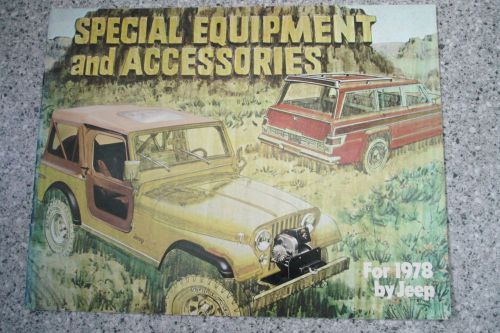 1978 jeep special equipment and accessories sales brochure all models #62