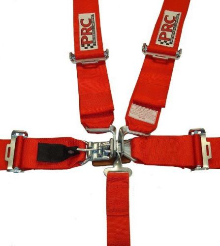 5 point harness seat belt sfi certified latch and link style red - latest date