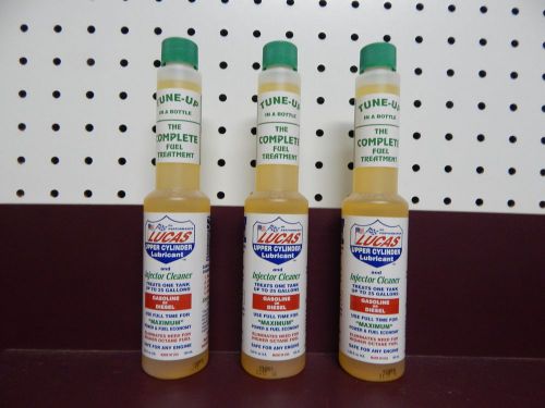 Lucas 10020 injector cleaner upper cylinder lubricant lot of 3 bottles 5.25oz