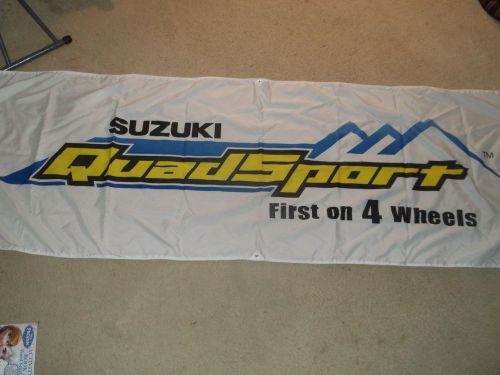 Used...excellent condition...suzuki &#034;quadsport&#034; atv nylon banner...32&#034;x97&#034;