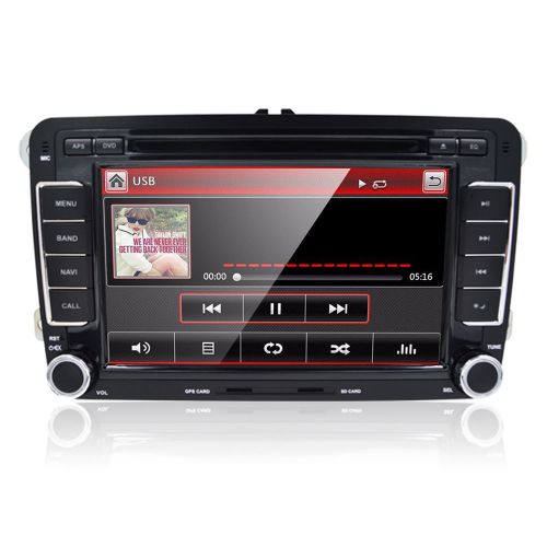 2din 7&#034; gps navi car dvd cd radio player for vw golf jetta eos passat seat skoda