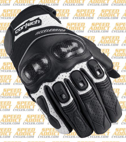 Cortech accelerator 3 black white gloves size x-small