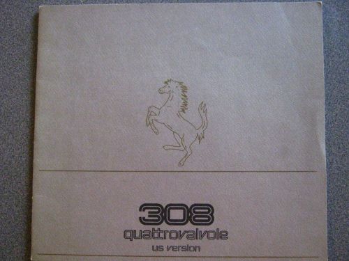 Original rare 1983 1984 1985 us ferrari 308 quattrovalvole color sales brochure