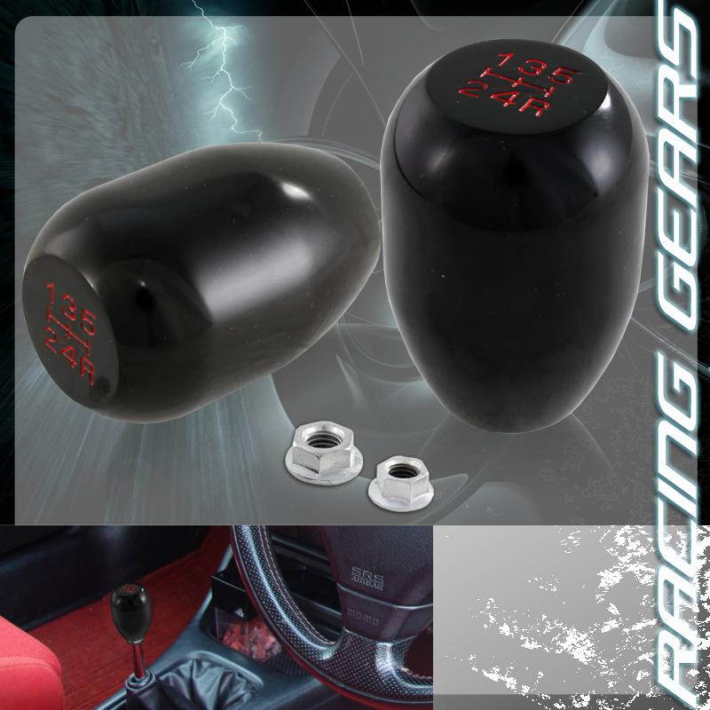 Universal jdm type r black 5 gear speed manual aluminum stick shift shifter knob