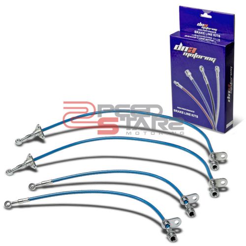 Stainless steel brake line/hose pvc coat for 92-96 honda prelude bb2/1 ba8 blue