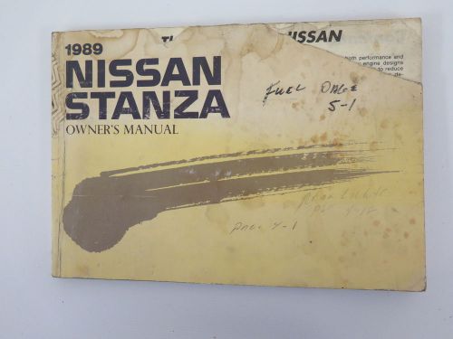 1989 nissan stanza owners manual guide book