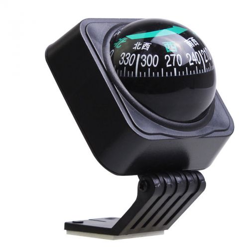 Adjustable black pivoting compass dashboard dash mount marine boat truck car nav