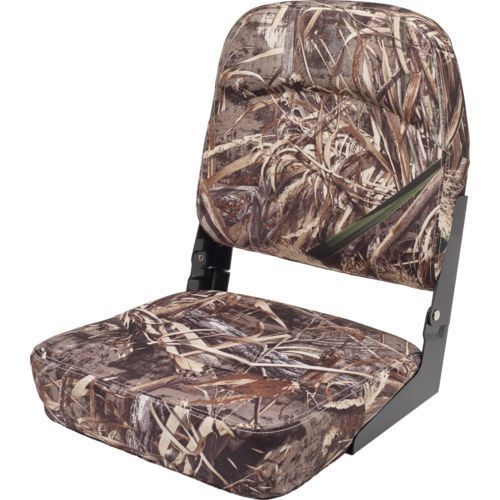 Marine raider real tree max-5 camo fishing pontoon bass boat seat, low back new