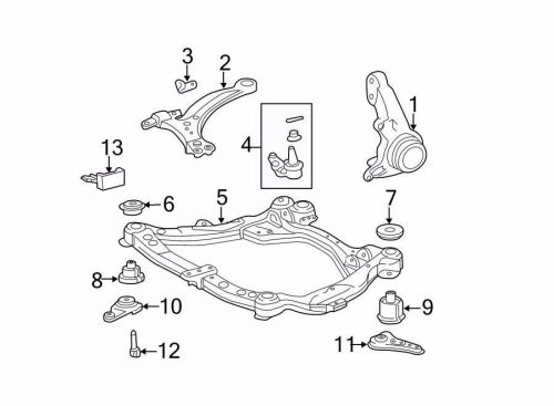 Toyota oem front suspension- brace insulator cushion 5221106080 camry avalon new