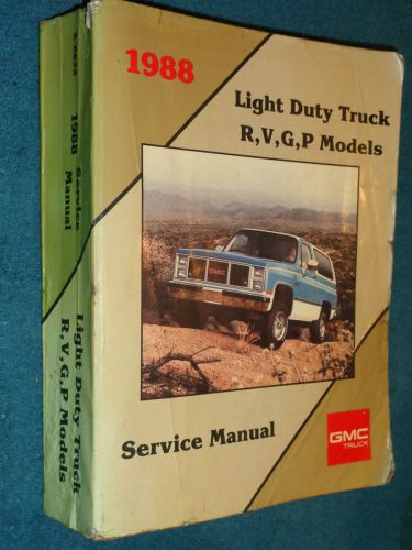 1988 gmc full-size jimmy / suburban/  dually / van shop manual/ original book!!