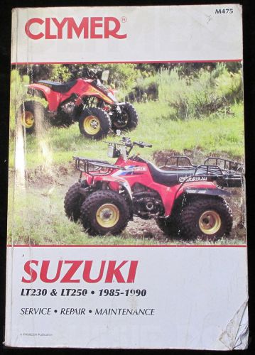 Clymer suzuki lt 230 lt 250 1985 1990  service repair maintenance manual atv 475