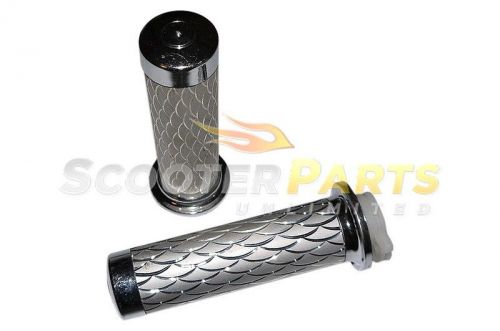 Twist throttle control grip mini chopper harley bike parts 33cc 43cc 49cc silver