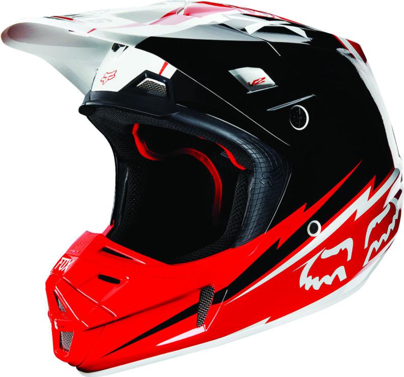 02820-003 fox giant v2 adult red helmet mx atv off road motorcycle