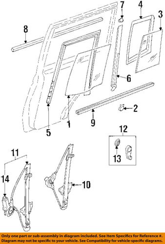 Mitsubishi oem 92-00 montero glass-rear door-belt weather strip left mb669825