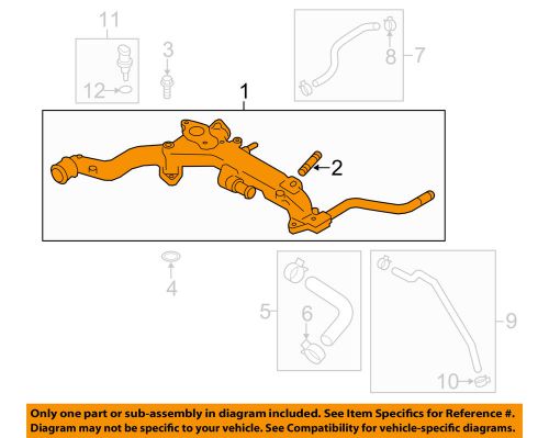 Subaru oem 14-15 forester 2.5l-h4 radiator-water manifold 14050aa781