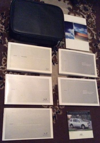 2007 07 infiniti fx45 / fx35 owner&#039;s manual set with case free shipping included