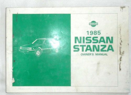 1985 nissan stanza owners manual