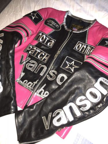 Vanson star leather motorbike motorcycle jacket