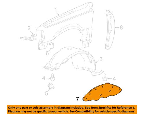 Ford oem 98-06 ranger fender-splash shield left 1l5z16103ca