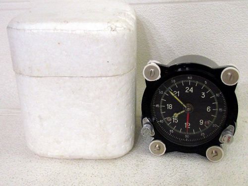 129-chs molnia vintage ussr russian air force mig helicopter cockpit panel clock