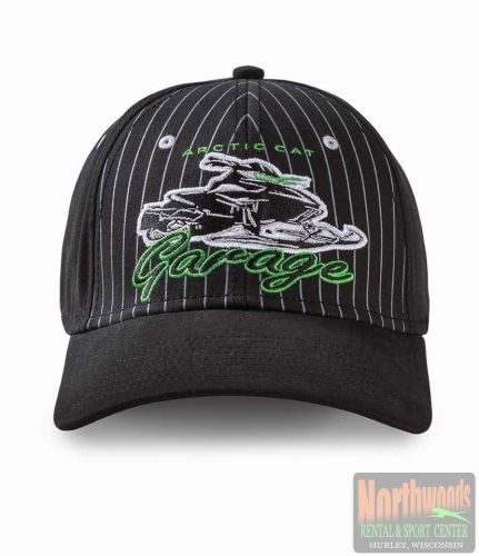 Arctic cat garage pinstripe fitted cap hat - black 5253-115, 5253-116