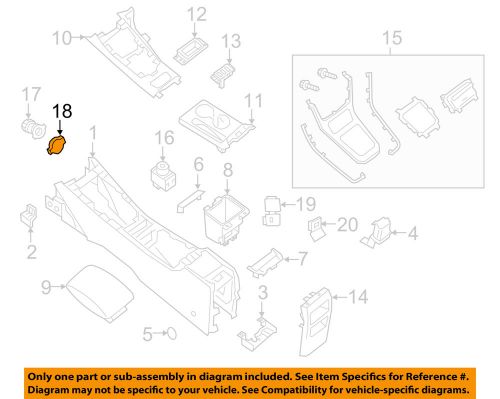 Nissan oem center console-power outlet cap 253353ra0a