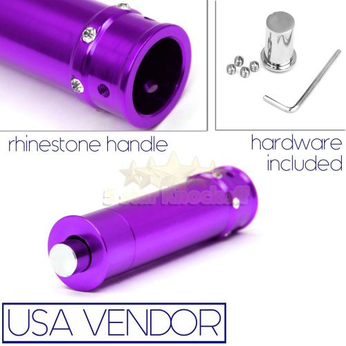 Replace for jpn car! jdm rhinestones aluminum emergency hand brake cover purple