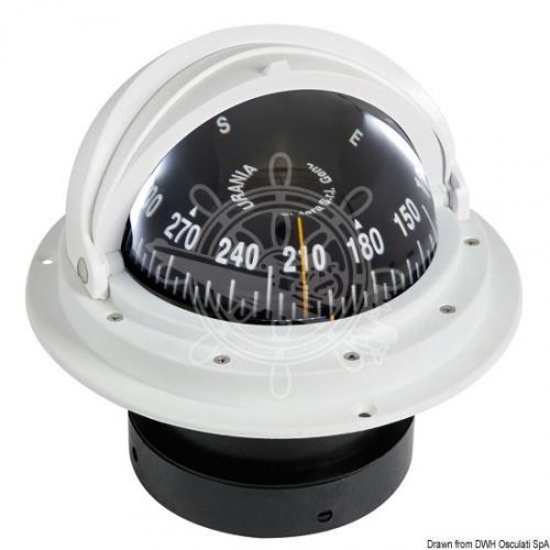 Riviera boat marine high speed compass 4&#034; 100mm white/black front compass card