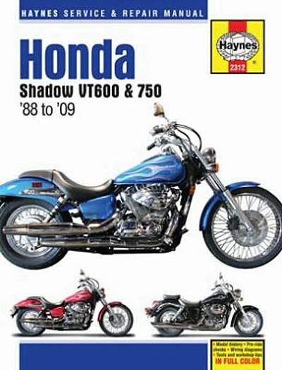 1988-2009 honda vlx 600 vt 750 shadow spirit manual