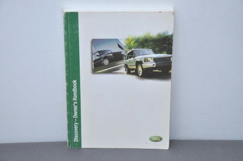 2002-2004 land rover discovery owners manual guide book