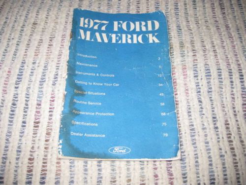 1977 ford maverick grabber glovebox original ford owners manual 77