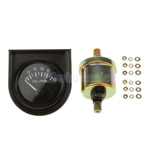 Stack professional fuel pressure gauge black dial face 0-100 psi range