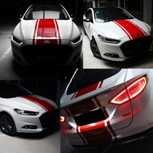 Car vinyl decals dual racing stripes hood rear for decal mondeo #938