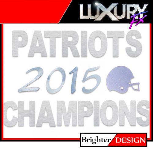 22p stainless steel patriots 2015 champions &amp; helmet emblem by luxury fx