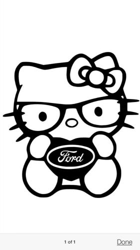 Hello kitty truck car vinyl decal window sticker for ford