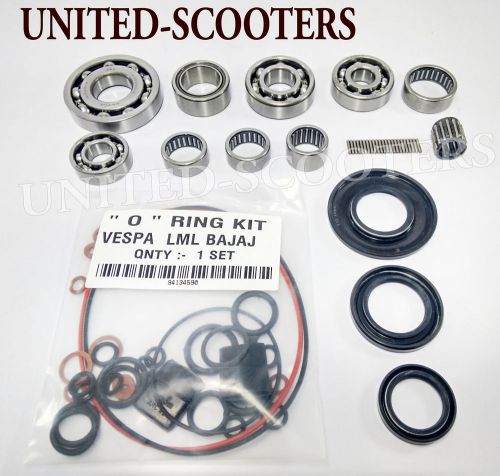 Vespa px150 stella t5 scooter bearing set and oil seals o ring new p1501