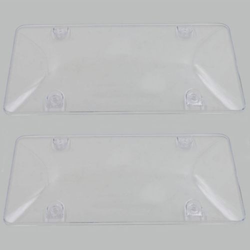 2pcs abs plastic clear license plate tag cover frame protector for us car