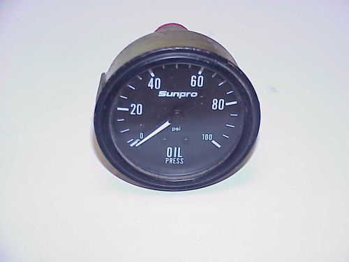 Sunpro 2-5/8&#034; mechanical oil pressure gauge j15 imca ump wissota