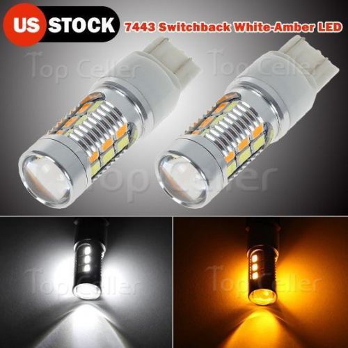 7443 22-5730-smd white/amber switchback 7444na 992 7505 car led x2