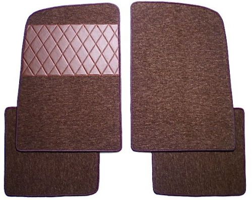 Prem. loop d. brown mat set for peugeot 504 coupe