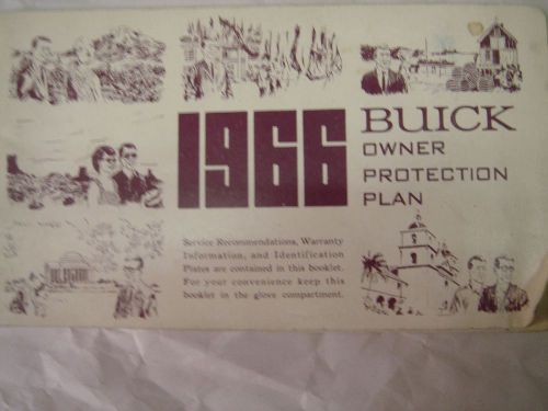 1966 buick owners protection plan original guide used free shipping