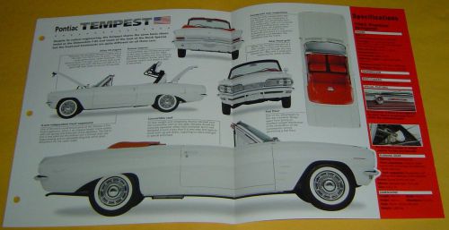 61 63 1962 pontiac tempest white convertible 215 ci v8 imp info/specs/photo 15x9