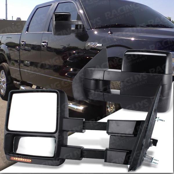 Power towing heated mirrors black led signal lamps puddle lights extend set 