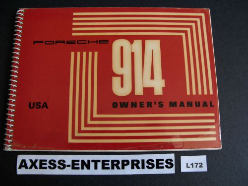 71 - 1971 porsche 914 owners manual drivers book operators users guide # l172