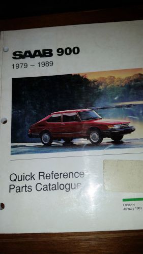 Original saab 900 quick reference parts catalogue 1979-1989 edition 4 jan 1989