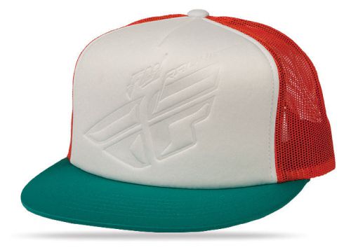 Fly racing foam trucker 2015 mens snap back hat teal/orange