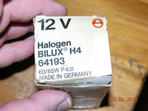 One osram h4 bilux 60/55w p43t 64193 12v light bulb halogen made in germany